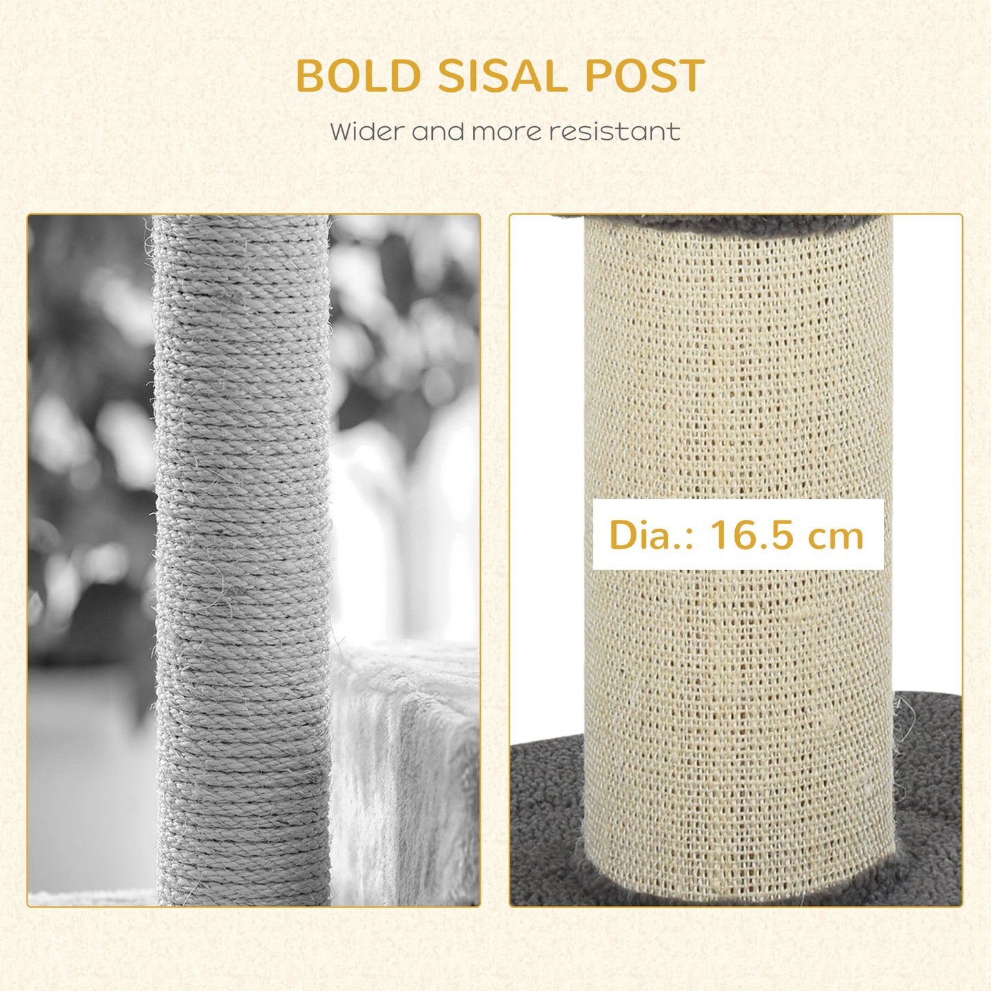 PawHut 91cm Cat Tower Scratching Posts Cat Tree for Indoor Kittens Activity Centre Grey
