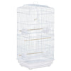 PawHut Large Metal Bird Cage with Perches, Food Bowls, Swing, for Budgies, Parakeets, White
