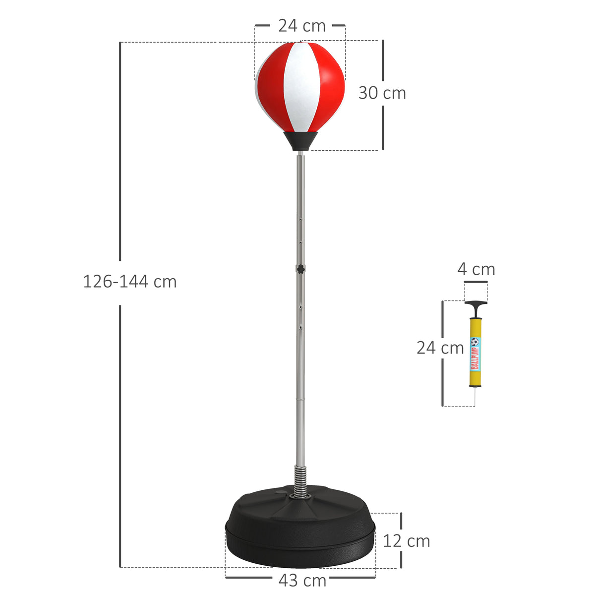 HOMCOM Punching Bag in Red