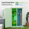 Outsunny Wooden Small Shed, Garden Storage Shed with Shelves and Bolt Latch, 75L x 56W x115H cm, Green