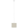 HOMCOM Linen Pendant Light, Bedside Ceiling Lamps with E27 Bulb, Modern Hanging Lights for Living Room, Bedroom, Kitchen, Hallway, White