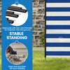 Outsunny 4 Pole Camping Windbreaks, Beach Wind Shield Shelter with Carry Bag and Steel Poles, 540cm x 150cm, Dark Blue
