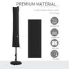 Outsunny Parasol Cover, Cantilever Umbrella Cover for 2-3.5 m Parasols, 420D Oxford Fabric Banana Umbrella Protector with Zipper for Outdoor Garden, Patio, Black