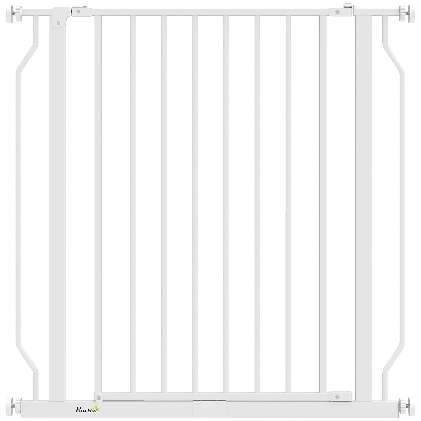 PawHut Extra Wide Dog Gate, with Door Pressure, for Doorways, Hallways, Staircases - White