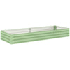 Outsunny Metal Raised Garden Bed Planter Box Outdoor Planters for Growing Flowers, Herbs, Green, Light Green