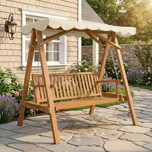 Outsunny 2 Seater Garden Swing Seat with Canopy