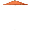 Outsunny 2m Garden Parasol Umbrella, Outdoor Sun Shade with 6 Sturdy Ribs for Balcony, Bench, Garden, Orange