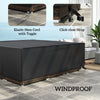 Outsunny Large Patio Garden Furniture Set Cover 600D Oxford Square Waterproof, 230 x 230 x 70 cm, Black