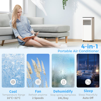 HOMCOM Portable Air Conditioner 9000 BTU in White