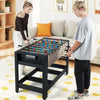 2-in-1 Swivel Multi Game Table 122 cm Foosball and Pool Combo Table-Black