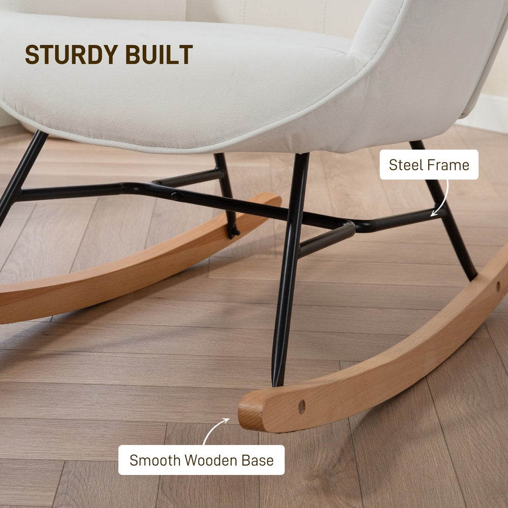 HOMCOM Rocking Chair in Cream