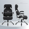 Vinsetto Linen-Look Office Chair, with Adjustable Height and Tension - Black
