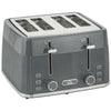 HOMCOM 4 Slice Toaster with 7 Browning Levels, Bread Toaster with Removable Crumb Tray, Grey