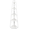 HOMCOM Five-Tier Corner Shelf - White