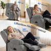 HOMCOM Recliner Armchair Lift Chair, Electric Recliner Chair with Vibration Massage and Heat, Wide Seat, USB Port, Light Grey