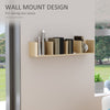 HOMCOM Wall Mount 84 CD / 56 DVD/Blu-ray/ Media Storage Rack 4 Cubes Wooden Shelf Organizer Unit Bookcase Display (Natural Wood Colour)