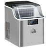 HOMCOM 3.2L Compact Ice Machine, with LCD Screen and Accessories - Silver-Tone