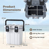 Ultra-Light Injection Molded Cooler 20L Hard Ice Chest with Swing-up Handle and Bottle Opener-White