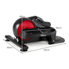Under Desk Elliptical Pedal Exerciser Adjustable Magnetic Resistance-Red