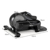 Under Desk Elliptical Pedal Exerciser Adjustable Magnetic Resistance-Silver