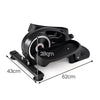 Under Desk Elliptical Pedal Exerciser Adjustable Magnetic Resistance and Whisper Quiet-Silver