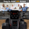 Under Desk Elliptical Machine with Display Screen and Remote Control-Red