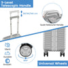 Under-seat Carry On Luggage with Spinner Wheels-Silver