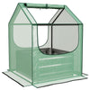 Outsunny 61 x 61cm Garden Planter Bed, with Cover - Green and Silver