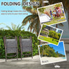 Outsunny Set of Two Folding Garden Chairs, with Fabric Mesh Seats - Grey