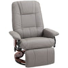 HOMCOM Reclining Swivel Chair, with Footrest - Grey