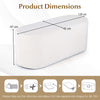 Upholstered Ottoman Bench 120CM Modern End of Bed Stool with Corduroy Fabric-White
