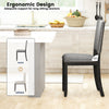 Upholstered Dining Chairs Set of 2 with Soft Padded Seat and Solid Wood Frame-Light Grey