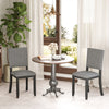 Upholstered Dining Chairs Set of 4 with Soft Padded Seat-Light Grey