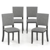 Upholstered Dining Chairs Set of 4 with Soft Padded Seat-Light Grey