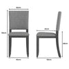 Upholstered Dining Chairs Set of 4 with Soft Padded Seat-Light Grey