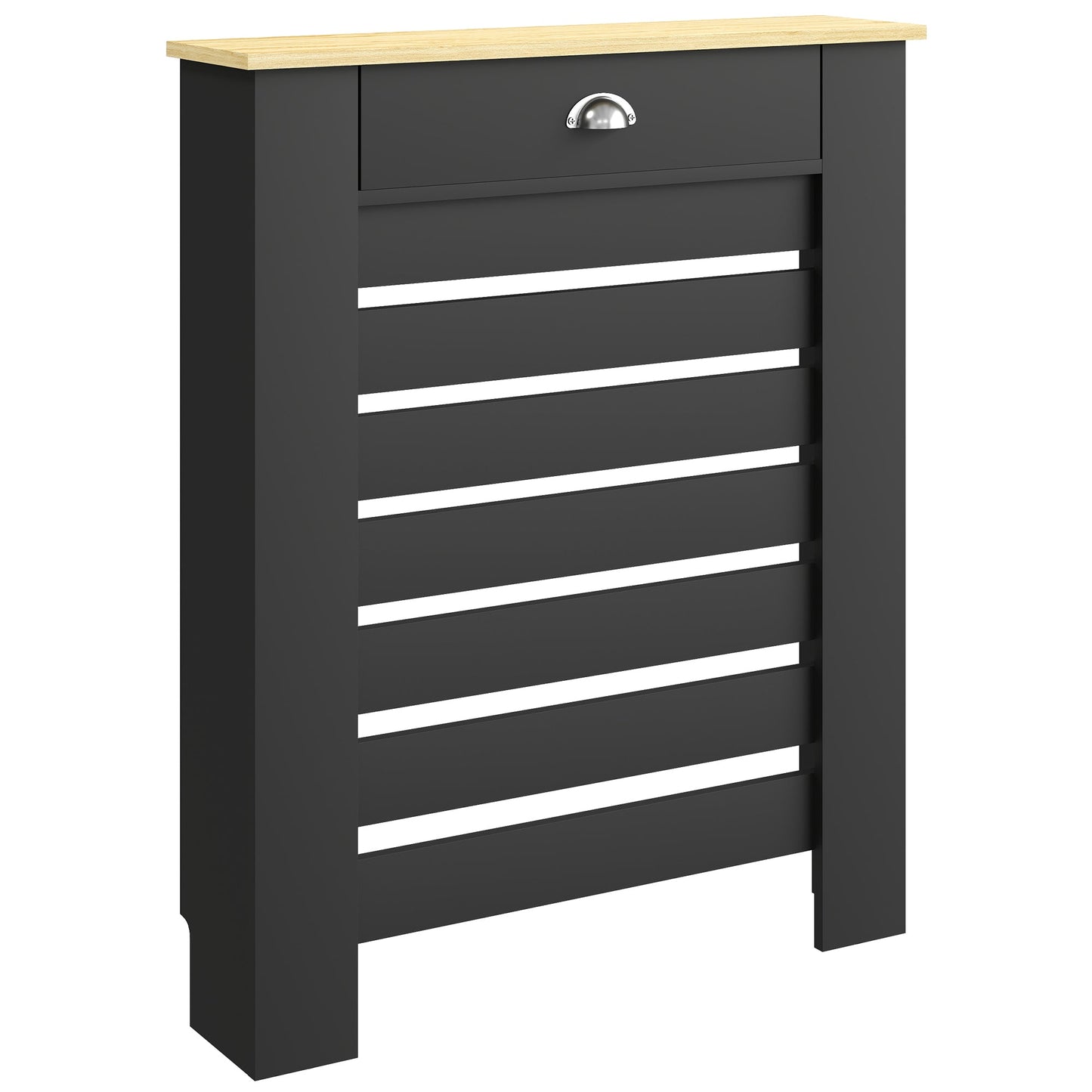 HOMCOM غطاء مشعاع 95.5 ارتفاع × 78 عرض سم، مع درج - أسود