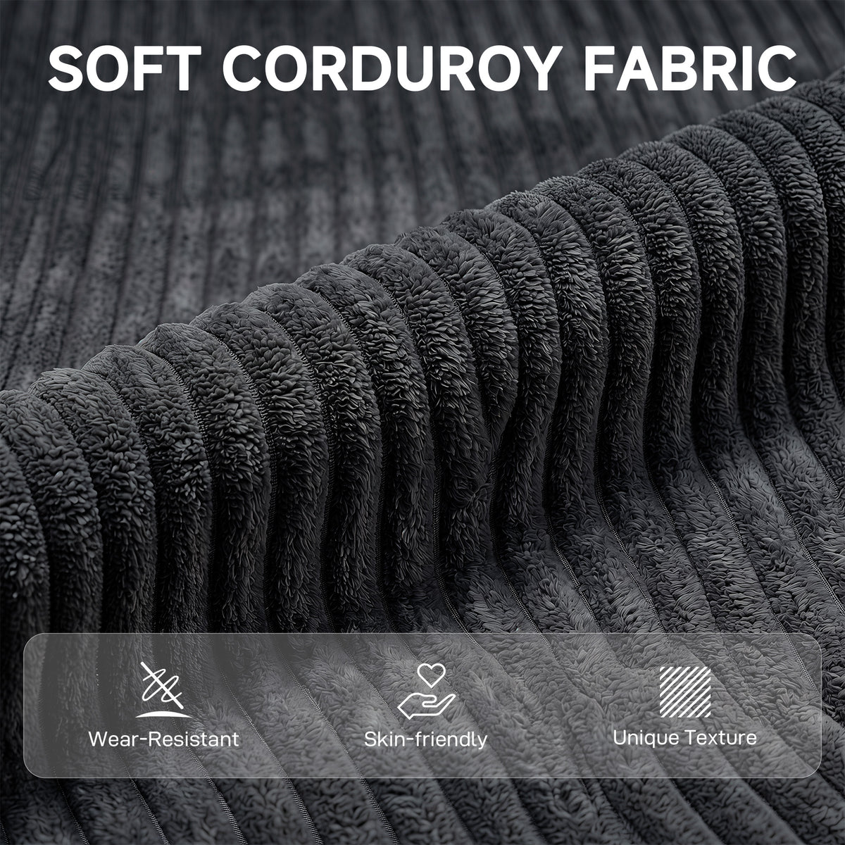 HOMCOM 2 Seater Sofa in Dark Grey