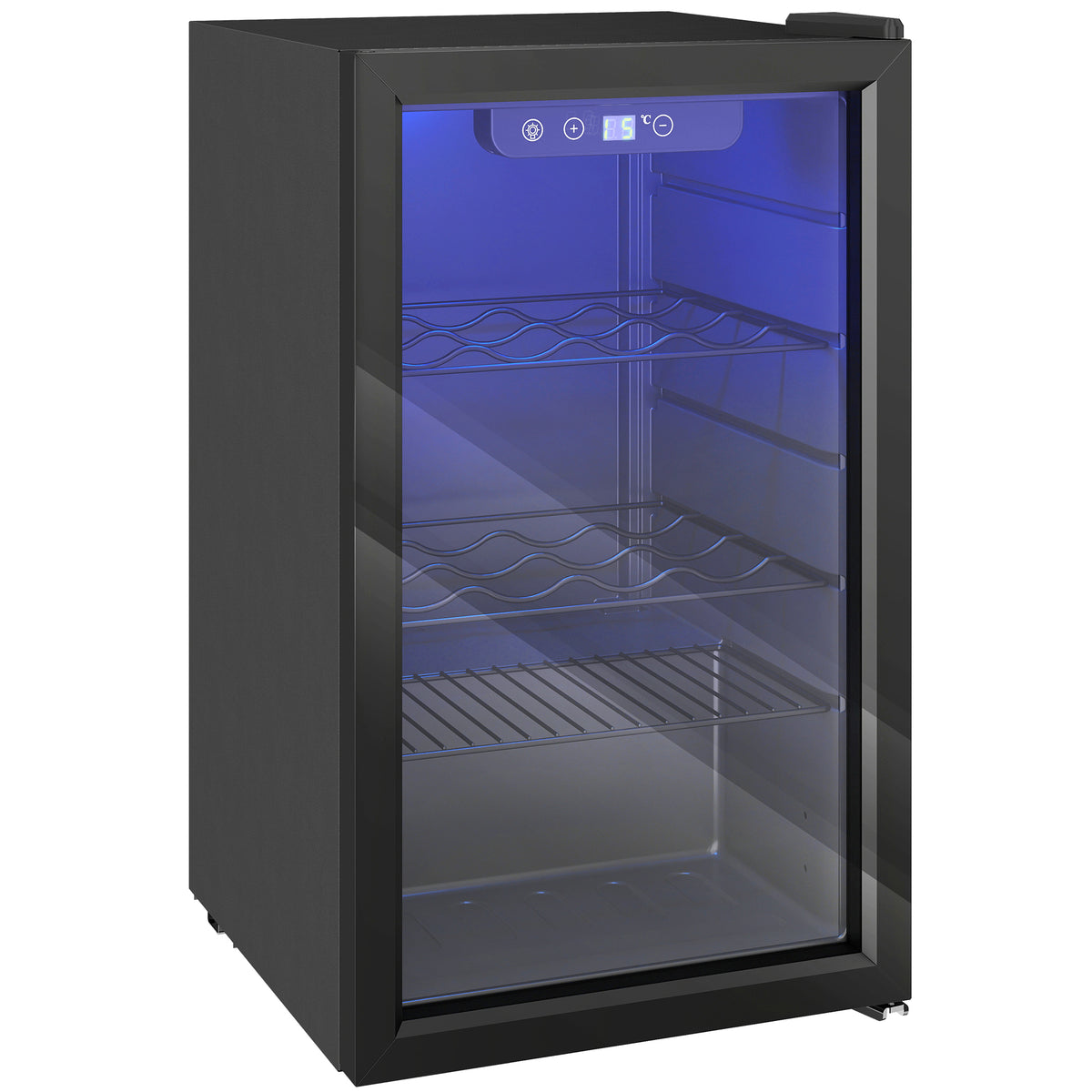 HOMCOM 24 Bottle Wine Cooler in Black
