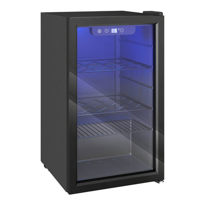 HOMCOM 24 Bottle Wine Cooler in Black