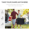 Outsunny Folding Zero Gravity Chairs, 3 Pieces Adjustable Sun Lounger and Table Set with Cup Holder and Headrest, Patio Bistro Set with Reclining Garden Chairs for Outdoor, Black