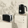 HOMCOM Retro Toaster and Kettle Set - Black