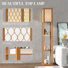 HOMCOM Three-Shelf Standing Lamp - Natural