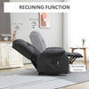 HOMCOM Power Lift Recliner Chair with Massage, Overstuffed Lift Chair for Elderly with Footrest, Remote, Side Pocket, Dark Grey