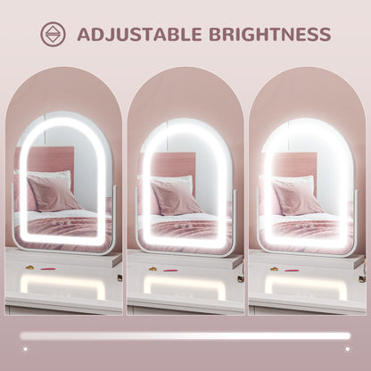 HOMCOM 33 x 44.5cm LED Vanity Mirror - White