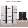 HOMCOM 3 Panel Room Divider, Wooden Folding Privacy Screen, Freestanding Wall Partition Separator for Bedroom, White