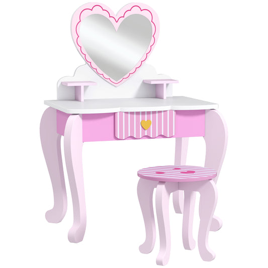 AIYAPLAY Kids Dressing Table Set in Pink