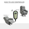 HOMCOM Faux Leather 70 Electric Riser Recliner Chair - Grey