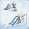 AIYAPLAY Space-Themed Baby Slide, Indoor Freestanding Kids Slide, for Ages 1.5-3 Years - Blue