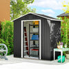 Outsunny 6.5 x 3.5ft Metal Garden Storage Shed - Dark Grey