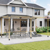 Outsunny 12PCS Pergola Kit, Pergola Brackets with 3-Way & 4-Way Corner Brackets for 9.6 x 9.6 cm (Actual 9.2 x 9.2 cm) Lumber